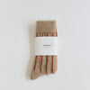 francie stripped socks | natural & red
