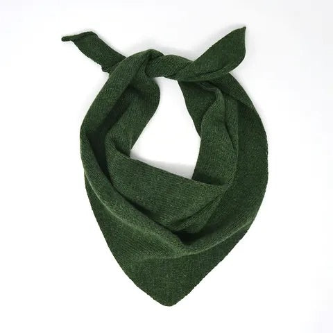 wool triangle scarf | moss green PRE-ORDER