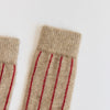 francie stripped socks | natural & red