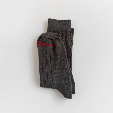 francie tip toe crew socks | grey