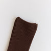 ribbed cotton socks | cocoa