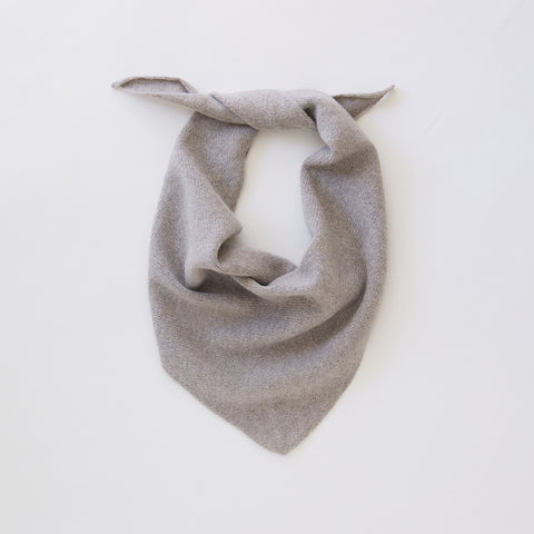 wool triangle scarf | mushroom