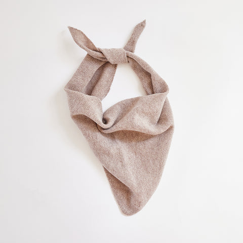 wool triangle scarf | mushroom