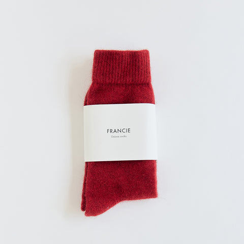 francie socks | crimson