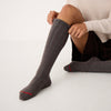 francie tip toe knee socks | grey