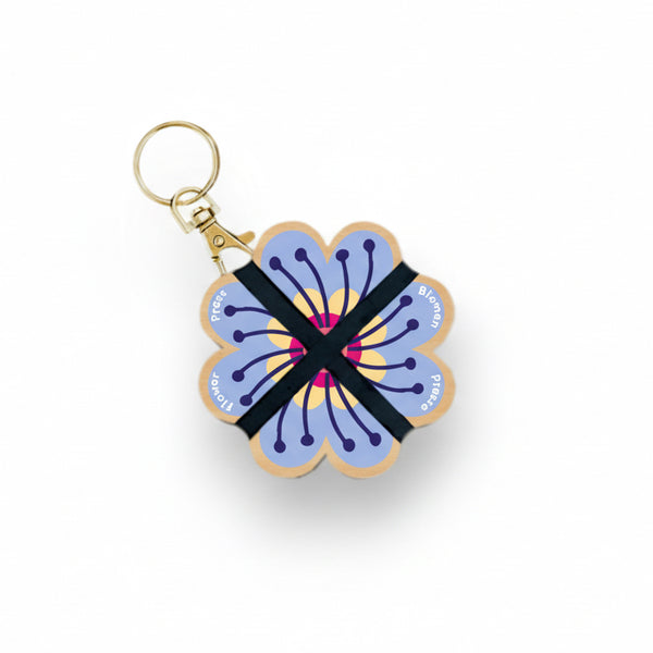 keyring flower press | pinks & blues