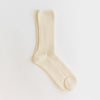 ribbed cotton socks | cream