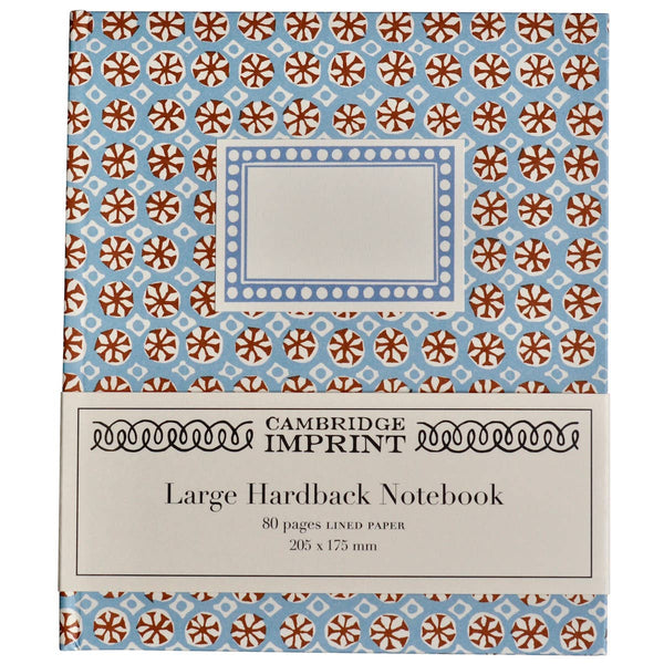 large hardback notebook | sea urchin sky & cocoa