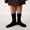 francie tip toe crew socks | black