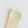ribbed cotton socks | cream