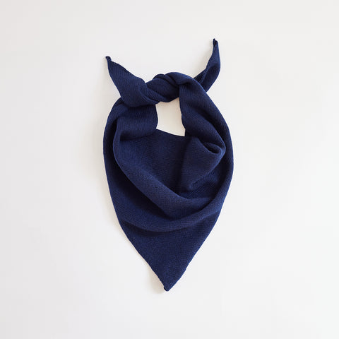 wool triangle scarf | navy