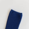 ribbed cotton socks | french blue