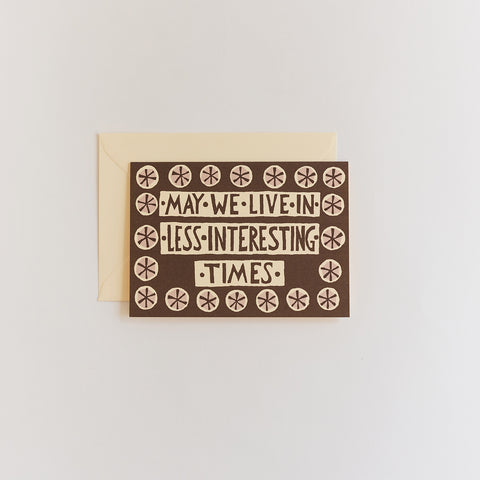 less interesting times card