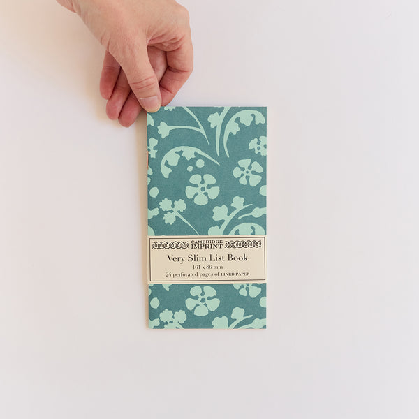 very slim list book | wild flowers blue