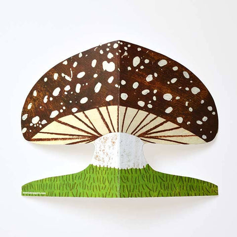 brown mushroom card
