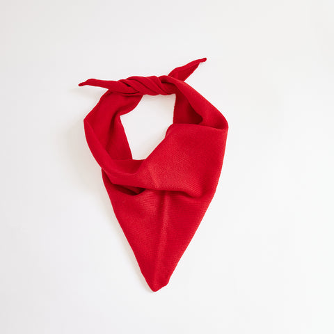 wool triangle scarf | ruby red