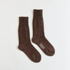 wool cotton boot socks | mocha brown