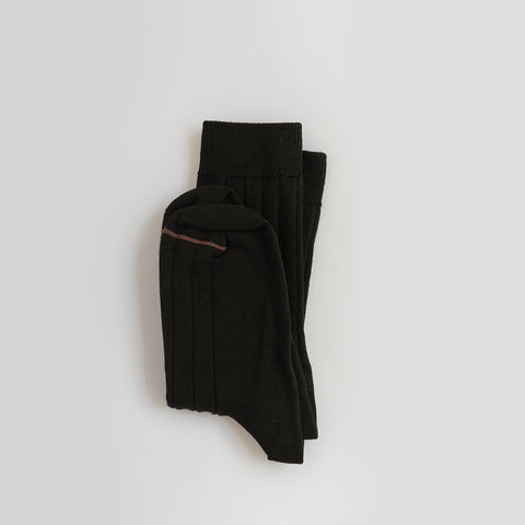 francie tip toe crew socks | black