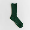 ribbed cotton socks | forest