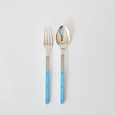 sabre salad servers | pastel blue