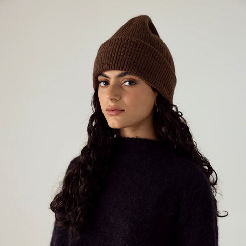 francie hinoki beanie hat | chestnut