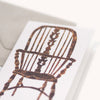 wooden chairs card