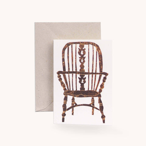 wooden chairs card