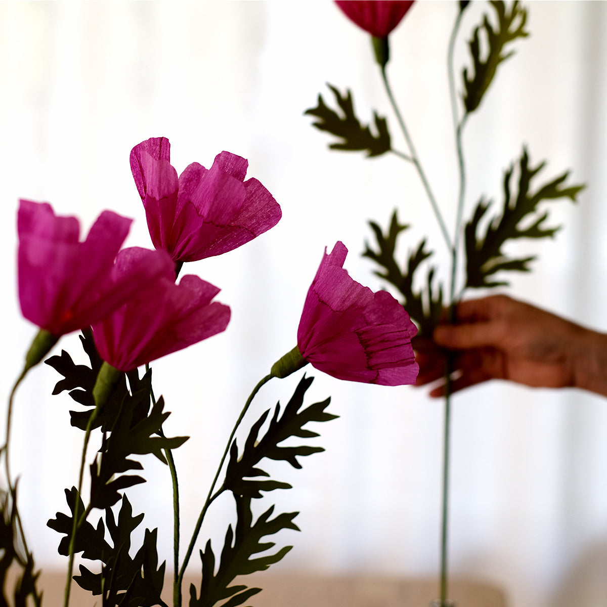 the green vase | cosmos paper flower stem – Garden Objects