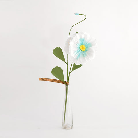 the green vase | himalayan poppy paper flower stem