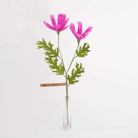 the green vase | cosmos paper flower stem