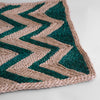 jute chevron floor mat | green