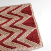 jute chevron floor mat | red