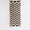 jute chevron floor mat | black