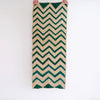 jute chevron floor mat | green