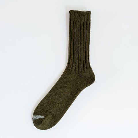 ribbed wool socks | khaki