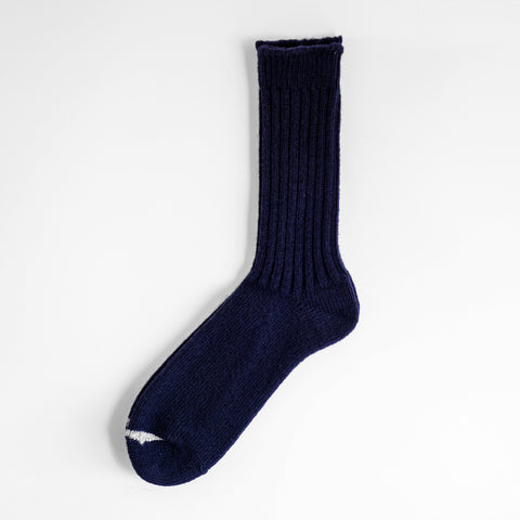 ribbed wool socks | navy