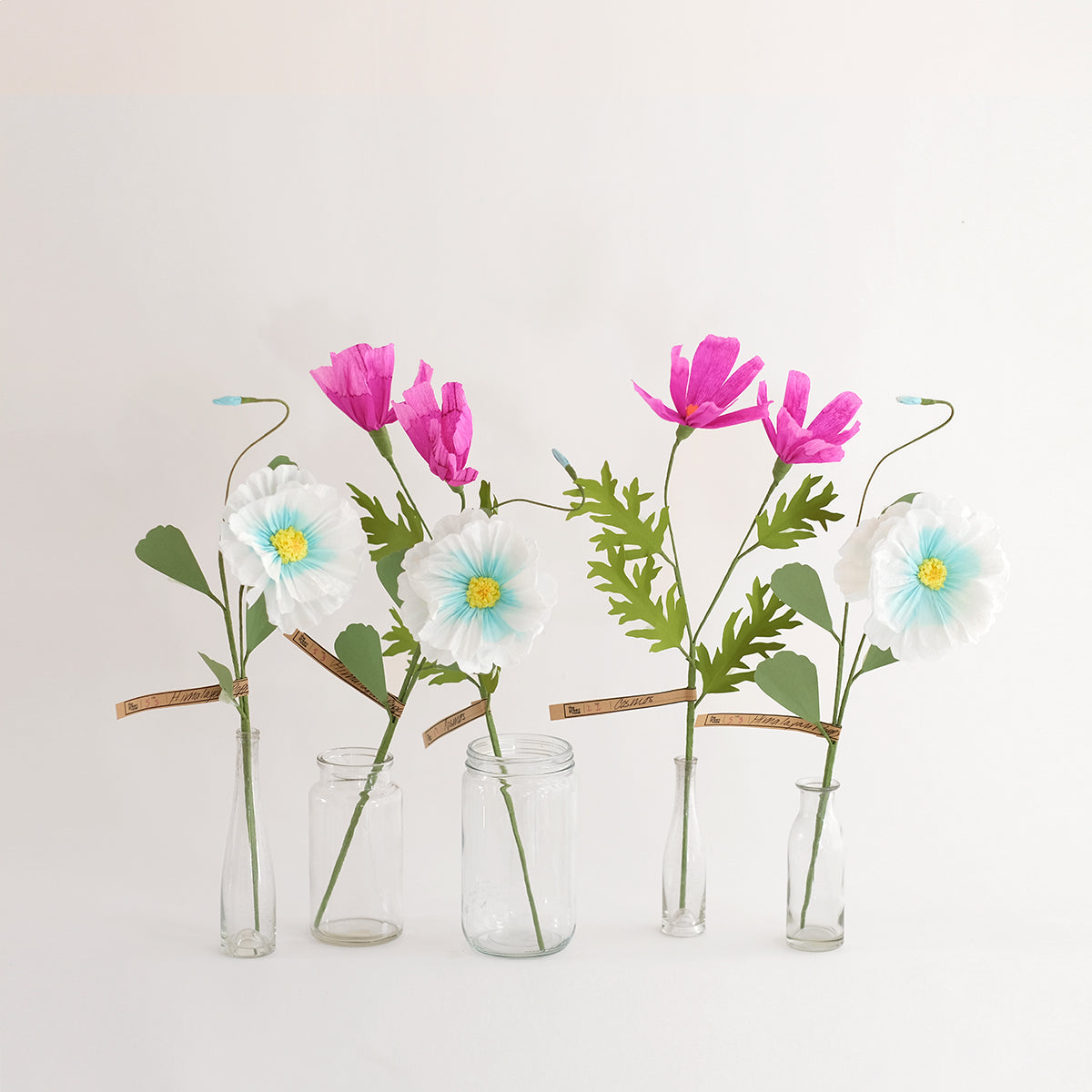 the green vase | cosmos paper flower stem – Garden Objects