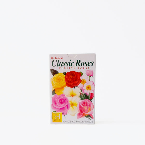 classic roses playing cards